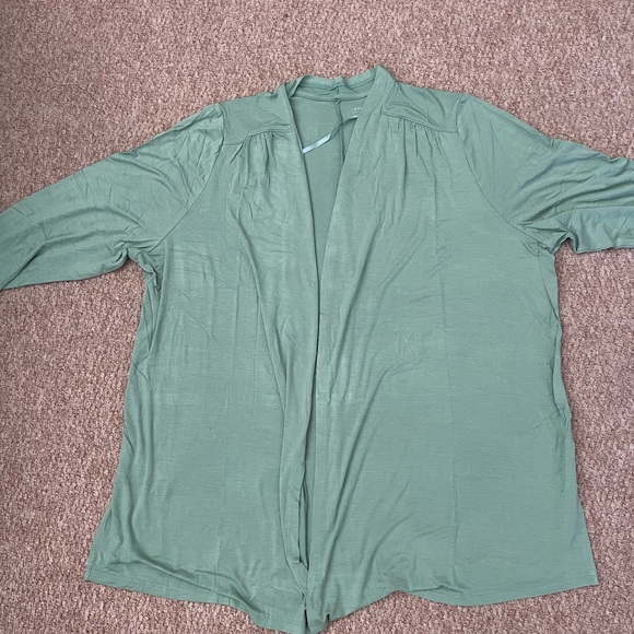 NWT Lane Bryant Plus Size Green Tie-Dye Tank and Open Front Cardigan - Picture 2 of 5